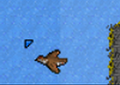 Willow grouse flying over river.png